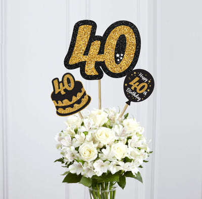 Fabulous 40th Birthday Party Table Decorations | Centerpieces for Birthday Party