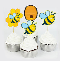 Baby Shower Theme Cupcake Topper | Bee Baby Shower Cake Decorations