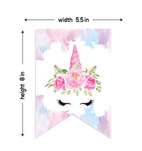 Unicorn Birthday Party Supplies|  Unicorn Theme Birthday Banner