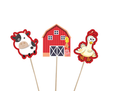 Farm animal cake toppers 