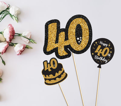 Fabulous 40th Birthday Party Table Decorations | Centerpieces for Birthday Party