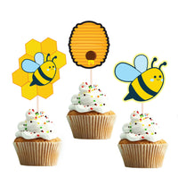 Baby Shower Theme Cupcake Topper | Bee Baby Shower Cake Decorations