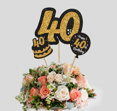 Fabulous 40th Birthday Party Table Decorations | Centerpieces for Birthday Party