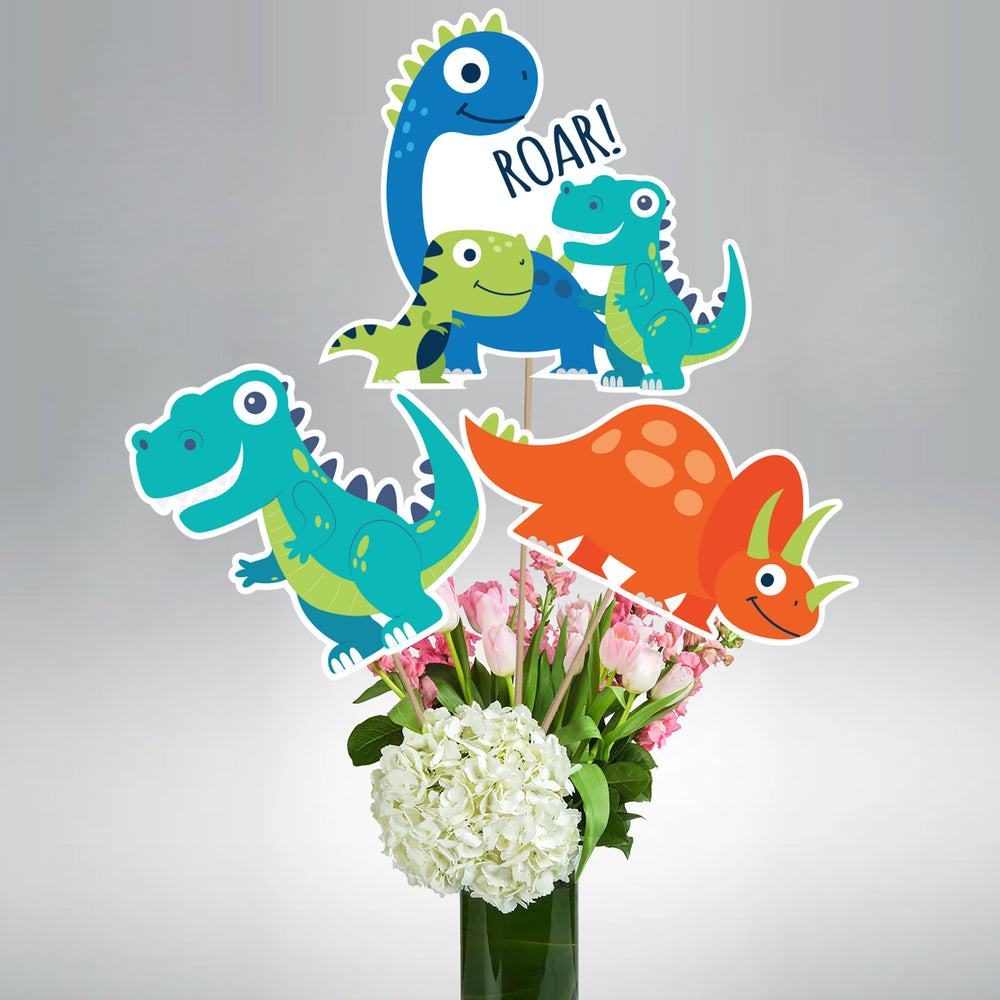 Dinosaur Centerpieces for Boy Baby Shower