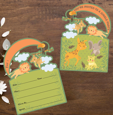 Animal Baby Shower Invitations Boy | Jungle Theme Ideas