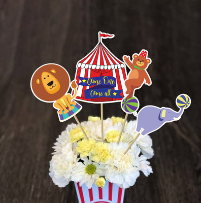Carnival Boy Baby Shower Party | Circus Theme  Centerpieces