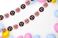 21st Theme Happy Birthday Party Decorations | 21st Birthday Themed Garlands