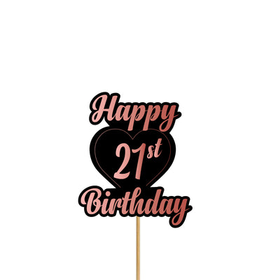 21st Birthday Theme Cake Toppers