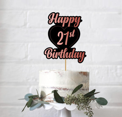 21st Birthday Theme Cake Toppers