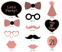 21st Theme Birthday Party Photoprop Photo Booth Prop Ideas