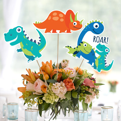 Dinosaur Centerpieces for Boy Baby Shower