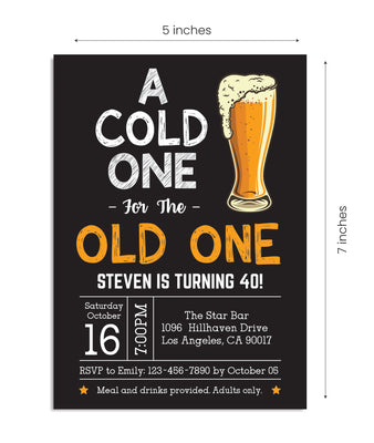 Fabulous 40 Happy Birthday Party Invitation Cards