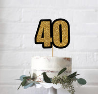 40th Happy Birthday Party Theme Cake Decorations | Birthday Party Cake Toppers