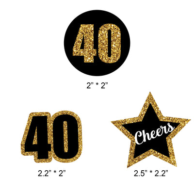 Fabulous 40th Birthday Decorations | Birthday Party Cupcake Toppers