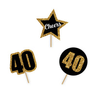 Fabulous 40th Birthday Decorations | Birthday Party Cupcake Toppers