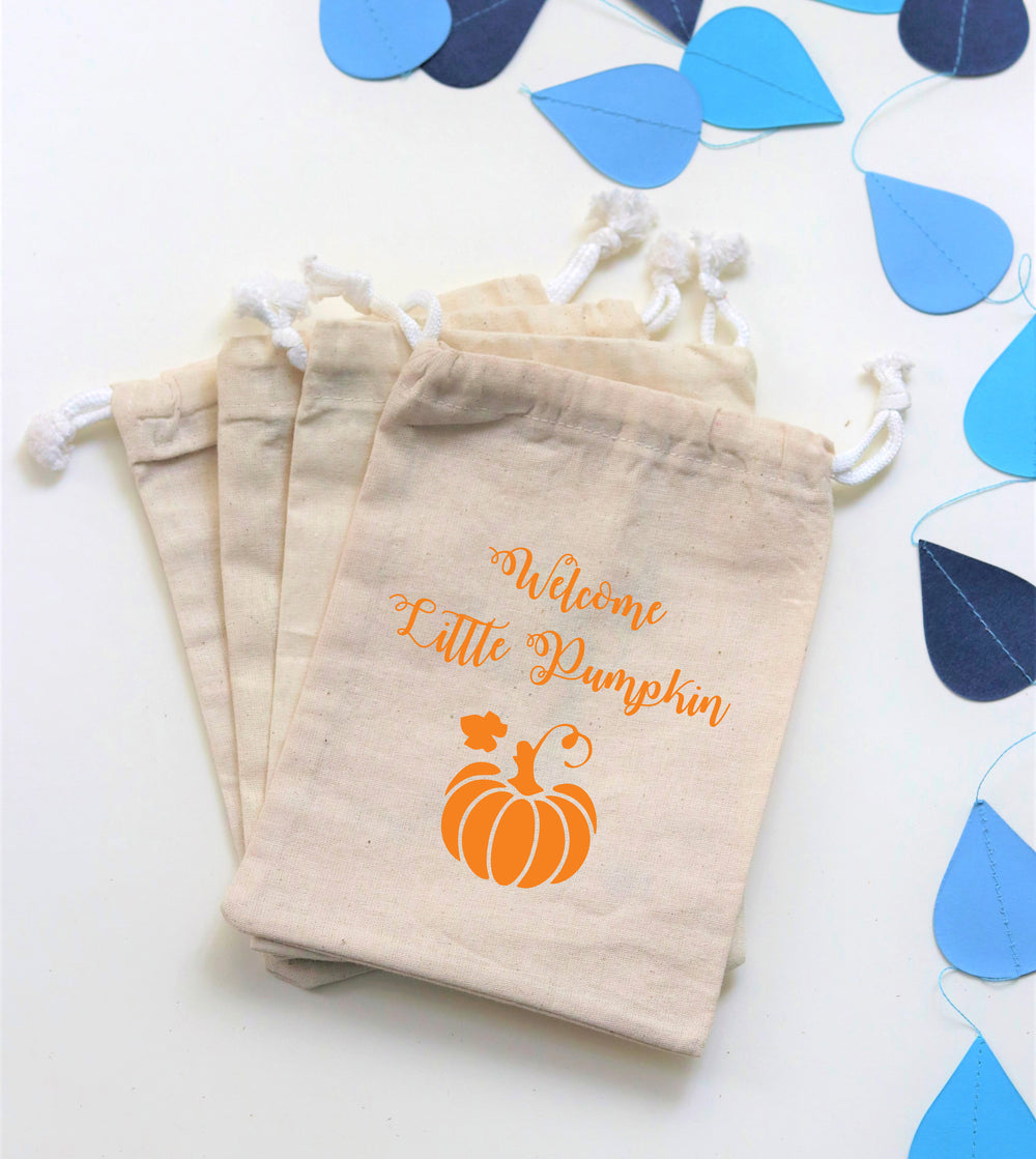 Baby Shower Party Favor Ideas | Pumpkin Baby Shower Gift Bags