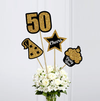 Birthday Theme Party Table Decorations | Centerpieces for 50th Birthday Party