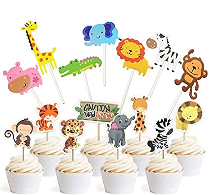 Safari Cake Decorations | Safari Cupcake Toppers