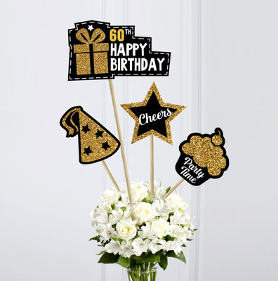 60th Birthday Theme Party Table Decors | 60th Birthday Party Centerpieces Decorations