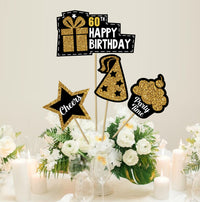 60th Birthday Theme Party Table Decors | 60th Birthday Party Centerpieces Decorations