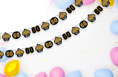 60th Birthday Theme Party Supplies | Happy Birthday Party Garland Decorations