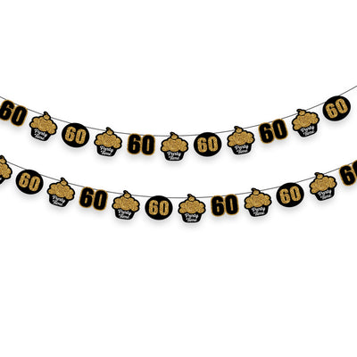 60th Birthday Theme Party Supplies | Happy Birthday Party Garland Decorations