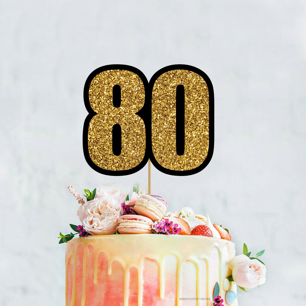 80th Birthday Party Cake Decorations | Happy Birthday Theme Cake Toppers