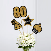 Happy Birthday Party Table Decors | 80th Birthday Party Centerpieces Decorations