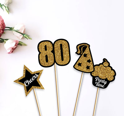 Happy Birthday Party Table Decors | 80th Birthday Party Centerpieces Decorations