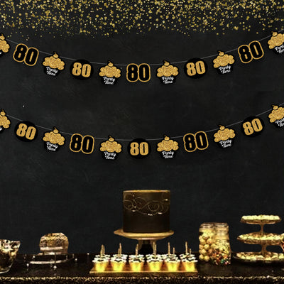 80th Birthday Party Decorations | 80th Happy Birthday Garland Decors