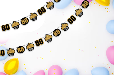 80th Birthday Party Decorations | 80th Happy Birthday Garland Decors