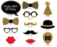 80th Birthday Theme Photoprop | Happy Birthday Party Decorations