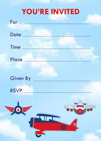 Airplane Baby Shower Invitations | Boy Baby Shower Party Ideas