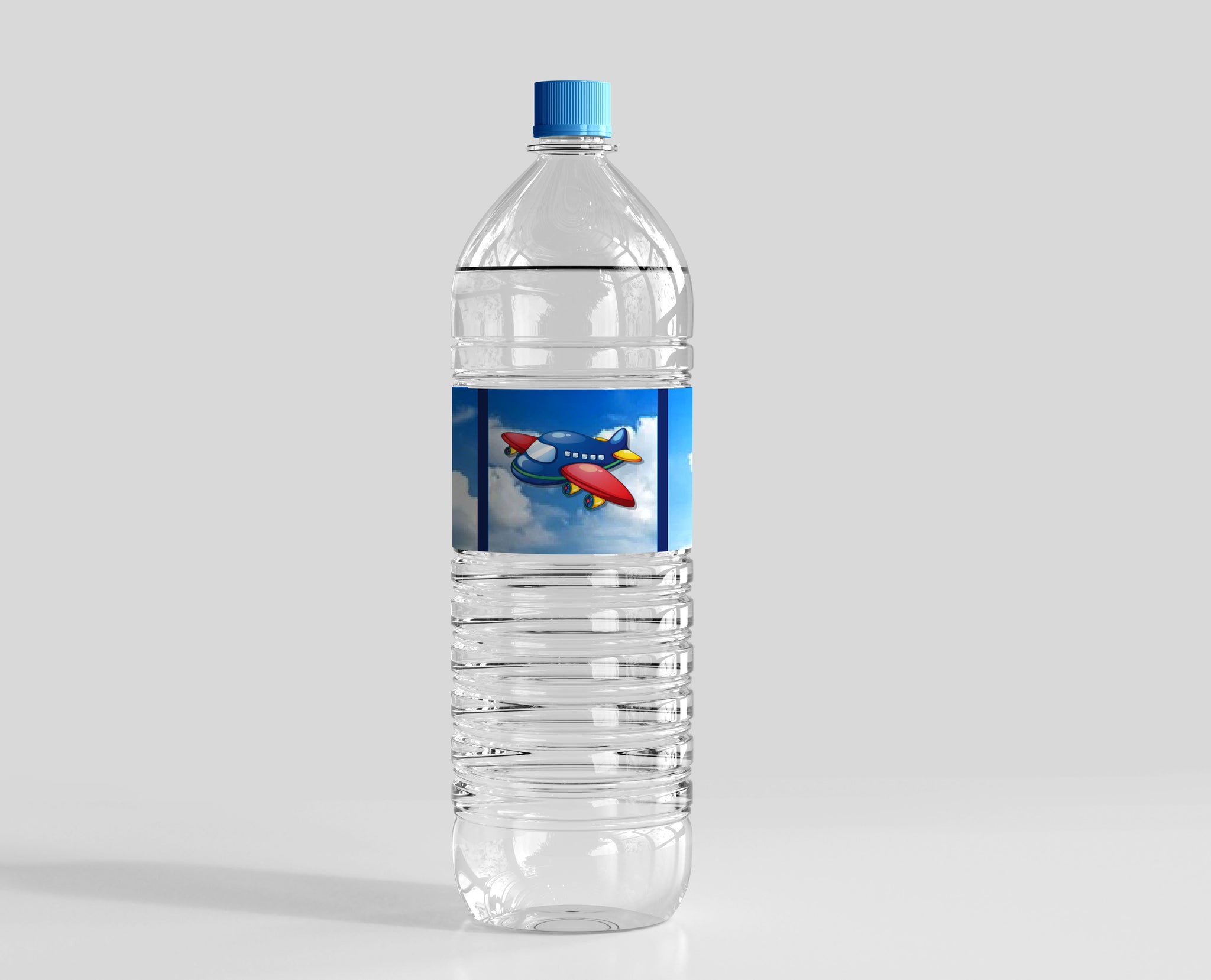 Airplane Party Water Bottle Labels template