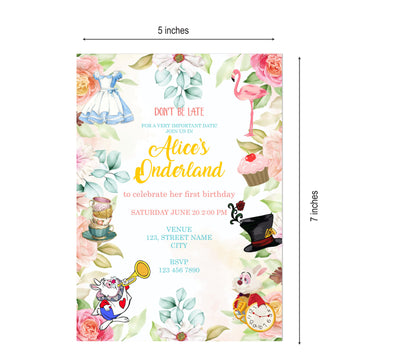 Alice in Wonderland  Invitation |  Alice in Wonderland Decoration