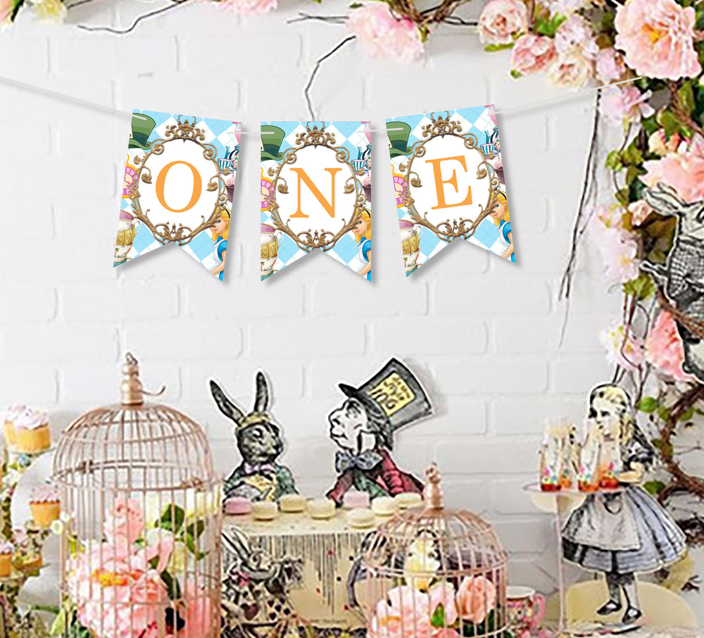 Alice in Wonderland One High Chair Banner