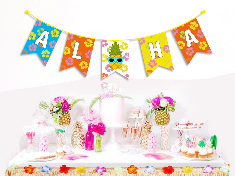 Aloha Baby Shower Part Ideas | Hawaiian Party Banners