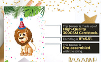 animal themed birthday banner