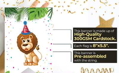 animal themed birthday banner