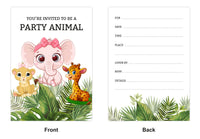 Animal Baby Shower Invitations Boy | Jungle Theme Party Ideas