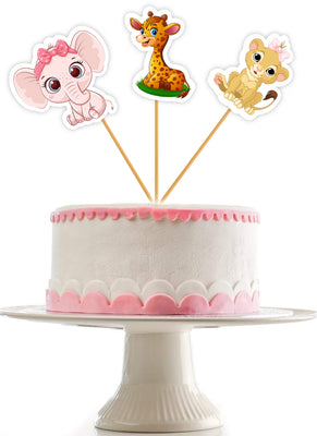 Jungle Animal Baby  Shower Cake Topper