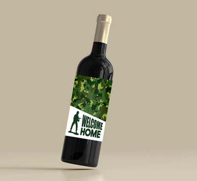 Wine Bottle Labels Military Homecoming