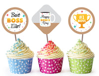 Boss's Day Cupcake Toppers