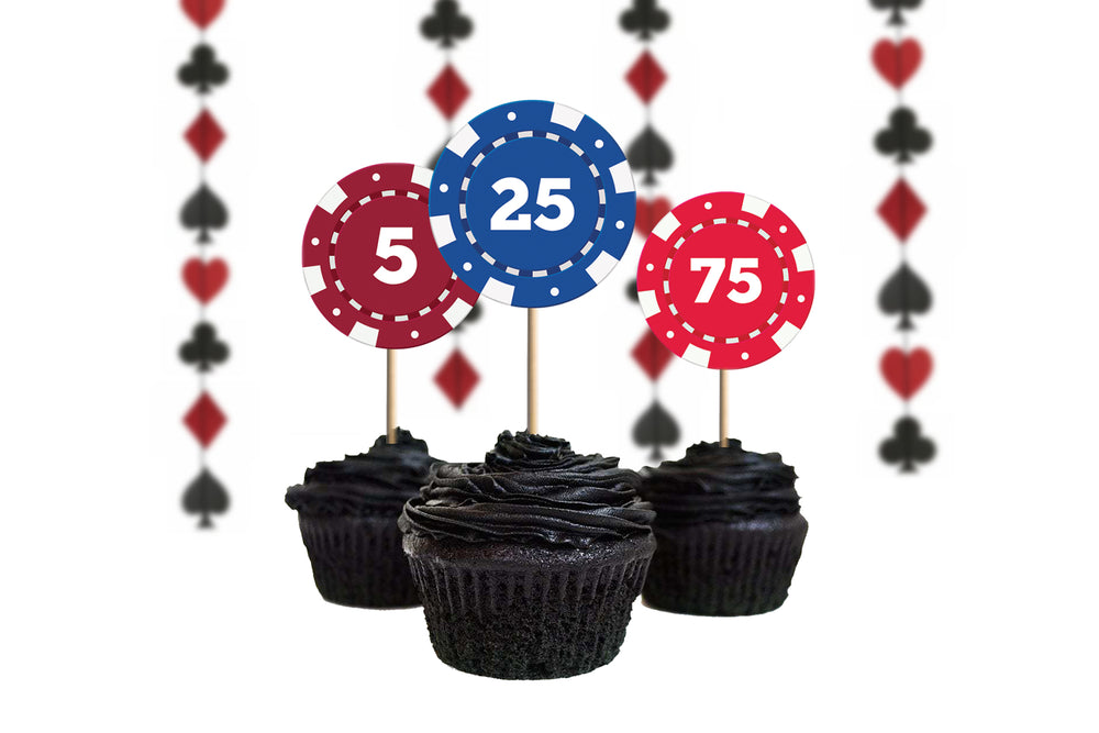 Casino Birthday Party Cake Topper | Casino Birthday Party Theme