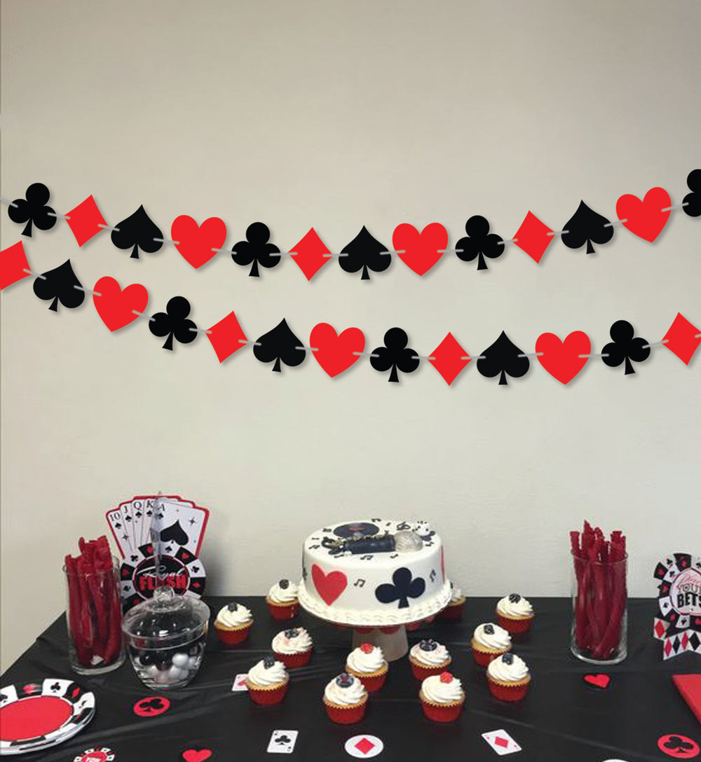 Casino Birthday Party Decorations | Casino Birthday Party Garland