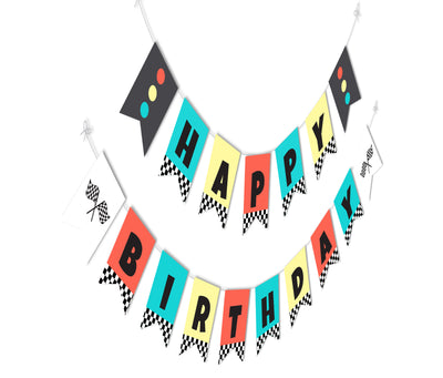 car happy birthday banner