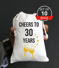 Birthday Party Gift Bag  | 30th Happy Birthday Favor Bags