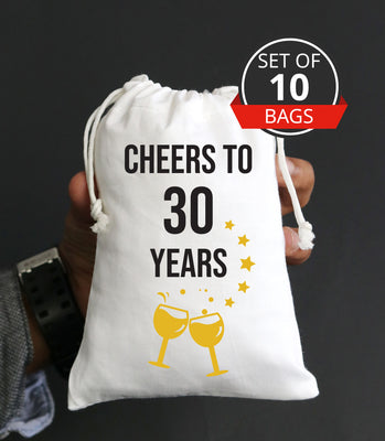 Birthday Party Gift Bag  | 30th Happy Birthday Favor Bags