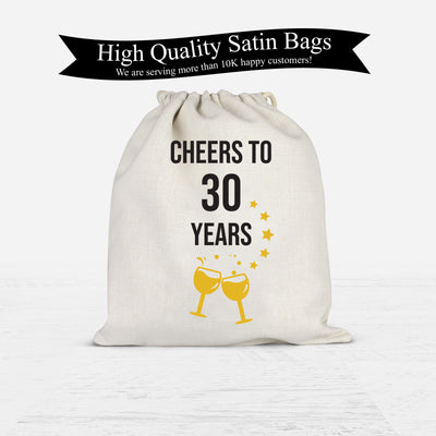 Birthday Party Gift Bag  | 30th Happy Birthday Favor Bags