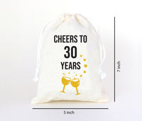 Birthday Party Gift Bag  | 30th Happy Birthday Favor Bags